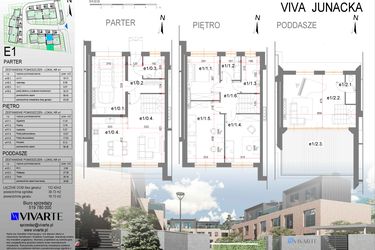 Rzut - Dom na sprzedaż 5 pokoi o powierzchni 132,42 m² - numer E1 w Viva Junacka
