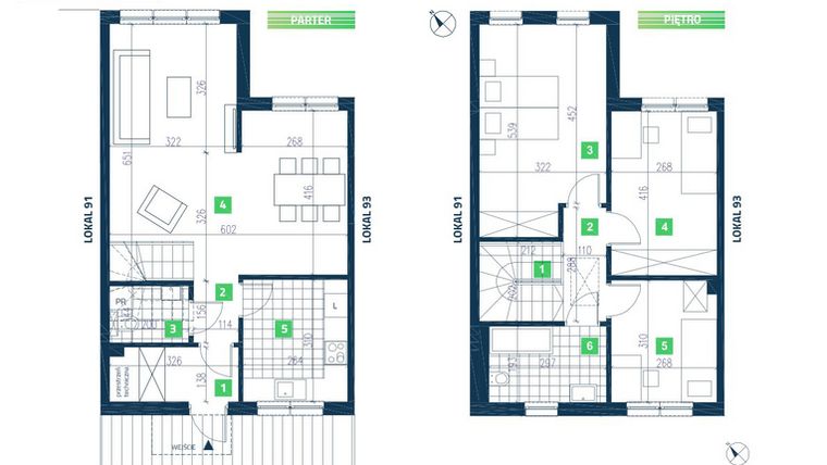 Rzut - Dom na sprzedaż 4 pokoje o powierzchni 94,46 m² - numer 92 w SK Park - etap III