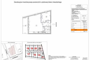 Rzut - Mieszkanie na sprzedaż 2 pokoje o powierzchni 49,73 m² - numer 21 w Apartamenty Śmigielska