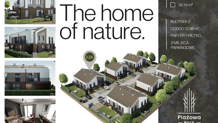 Rzut - Dom na sprzedaż 4 pokoje o powierzchni 92,72 m² - numer 2.2A w Plażowa Park Głowno