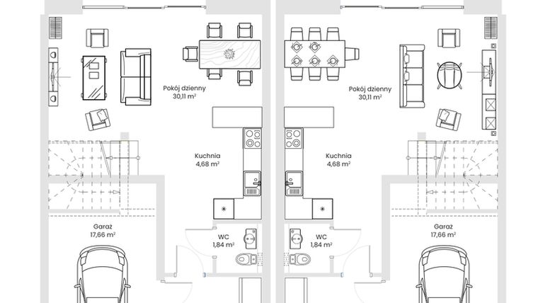 Rzut - Dom na sprzedaż 4 pokoje o powierzchni 122 m² - numer 14 w Osiedle WizaWi