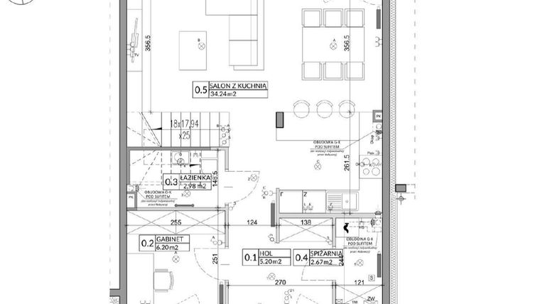 Rzut - Dom na sprzedaż 5 pokoi o powierzchni 109,09 m² - numer 3B w Miasto Ogród 5