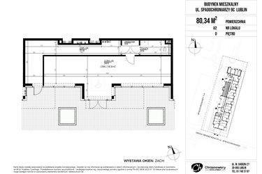 Rzut - Lokal użytkowy na sprzedaż 1 pokój o powierzchni 80,34 m² - numer U2 w Vieniava edycja druga