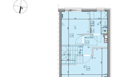 Rzut - Dom na sprzedaż 3 pokoje o powierzchni 65,04 m² - numer 19 w Zielone Ogrody