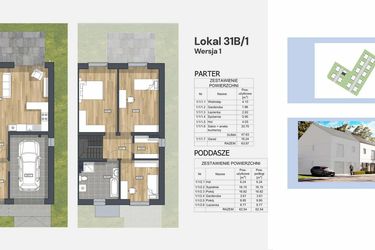 Rzut - Dom na sprzedaż 4 pokoje o powierzchni 126,41 m² - numer 31B/1 w Osiedle pod Lasem III etap 3