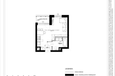 Rzut - Mieszkanie na sprzedaż 1 pokój o powierzchni 27,78 m² - numer B64 w Osiedle pod Klonami "Klonowa 11"