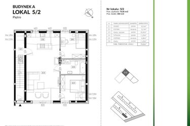 Rzut - Mieszkanie na sprzedaż 3 pokoje o powierzchni 79 m² - numer 5/2 w Szczęśliwa Polana