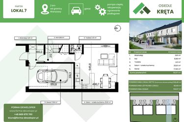 Rzut - Dom na sprzedaż 4 pokoje o powierzchni 109,4 m² - numer 7 w Osiedle Kręta