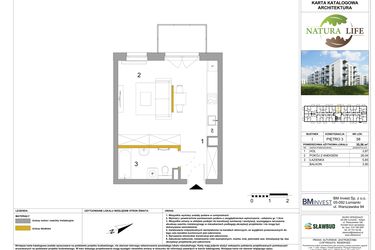 Rzut - Mieszkanie na sprzedaż 1 pokój o powierzchni 35,62 m² - numer I.58 w Osiedle Natura Life budynki GHI