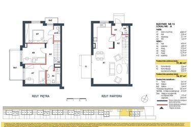 Rzut - Dom na sprzedaż 4 pokoje o powierzchni 96,96 m² - numer 15a w Waw.Re