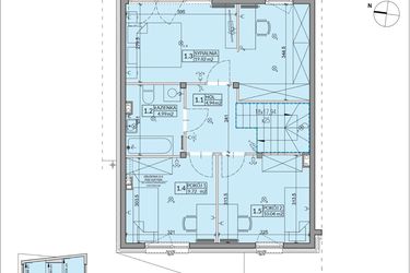 Rzut - Dom na sprzedaż 5 pokoi o powierzchni 106,43 m² - numer 6B w Miasto Ogród 5