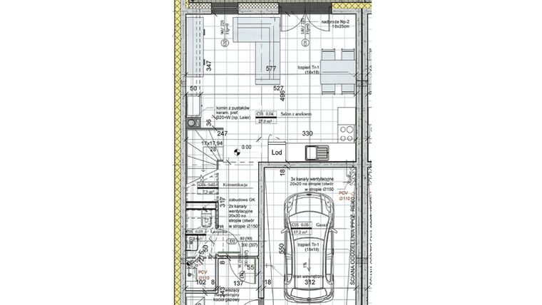 Rzut - Dom na sprzedaż 4 pokoje o powierzchni 134,55 m² - numer C7 w Osiedle Szatonia etap III
