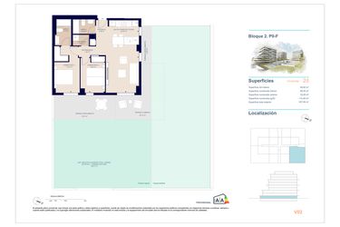 Rzut - Mieszkanie na sprzedaż 2 pokoje o powierzchni 81,4 m² - numer 0-F w Apartamenty w La Vila Joiosa - 84746678