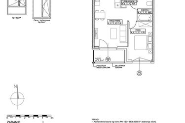 Rzut - Mieszkanie na sprzedaż 2 pokoje o powierzchni 42,78 m² - numer A.3.7.2 w Forma