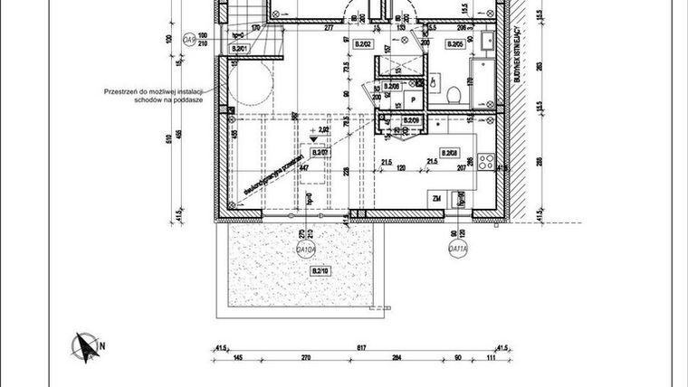 Rzut - Dom na sprzedaż 3 pokoje o powierzchni 73,22 m² - numer 35 A/2 w Spacerowa Park Radwanice