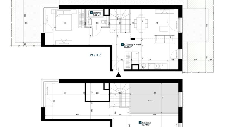 Rzut - Mieszkanie na sprzedaż 1 pokój o powierzchni 94,01 m² - numer BF0003 w Viva Cité