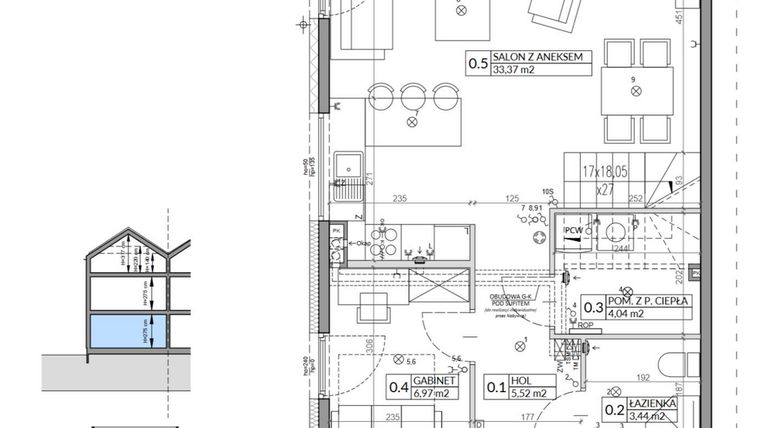 Rzut - Dom na sprzedaż 6 pokoi o powierzchni 141,74 m² - numer 5A w Wille przy Lesie