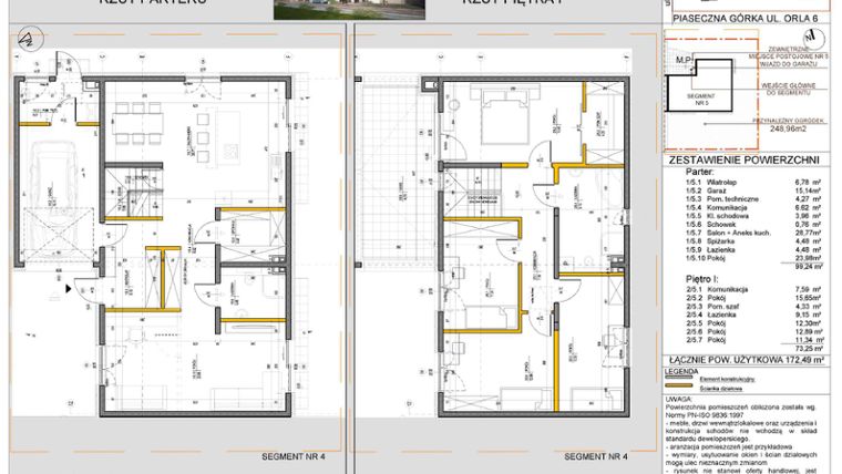 Rzut - Dom na sprzedaż 6 pokoi o powierzchni 172,49 m² - numer 5 w Orla 6