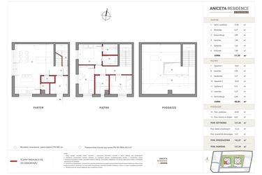 Rzut - Dom na sprzedaż 5 pokoi o powierzchni 143,07 m² - numer A1 w Aniceta Residence