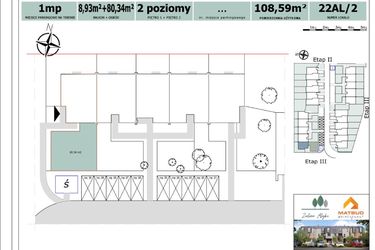 Rzut - Mieszkanie na sprzedaż 5 pokoi o powierzchni 108,59 m² - numer 22AL/2 w Zielone Alejki etap II