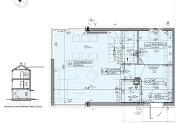 Rzut - Dom na sprzedaż 5 pokoi o powierzchni 116,81 m² - numer 2 w Wille Stolema