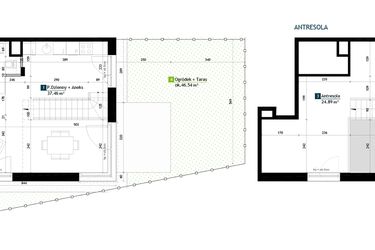 Rzut - Mieszkanie na sprzedaż 1 pokój o powierzchni 65,34 m² - numer AC0002 w Viva Cité 2