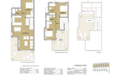 Rzut - Dom na sprzedaż 3 pokoje o powierzchni 158,25 m² - numer 1 w Dom w Pilar de la Horadada - 70672765