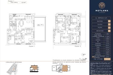 Rzut - Mieszkanie na sprzedaż 5 pokoi o powierzchni 119,14 m² - numer B3.M4 w Motława Garden