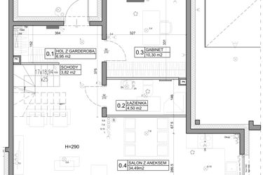 Rzut - Dom na sprzedaż 5 pokoi o powierzchni 121,57 m² - numer 8 w Miasto Ogród 4