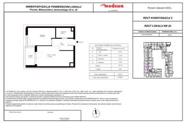 Rzut - Mieszkanie na sprzedaż 2 pokoje o powierzchni 40,88 m² - numer 25 w Modena I
