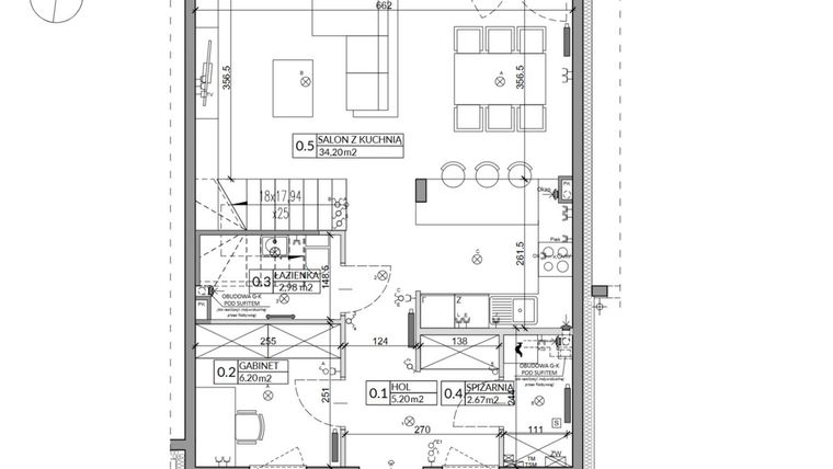 Rzut - Dom na sprzedaż 5 pokoi o powierzchni 109,04 m² - numer 5B w Miasto Ogród 5
