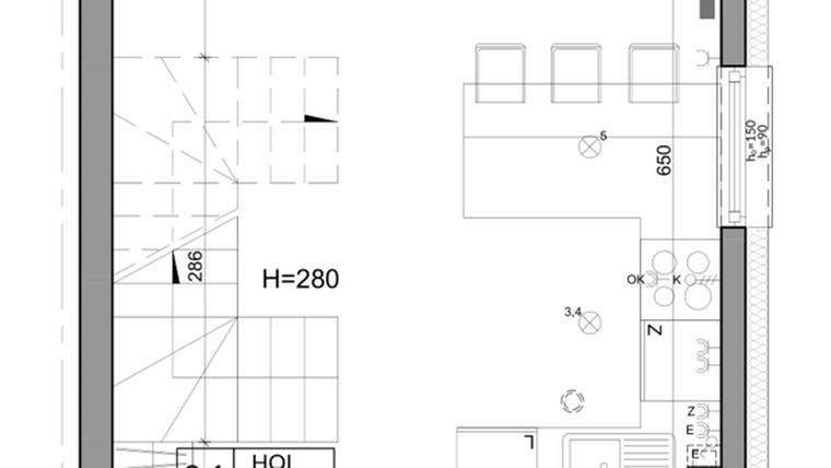 Rzut - Dom na sprzedaż 3 pokoje o powierzchni 72,53 m² - numer 8 w Slow Wilanów