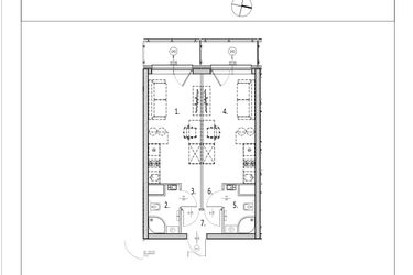 Rzut - Mieszkanie na sprzedaż 2 pokoje o powierzchni 41,66 m² - numer 48 w Zachodnia 29