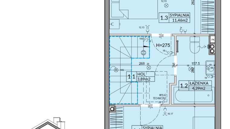Rzut - Dom na sprzedaż 3 pokoje o powierzchni 65,67 m² - numer 33B w Nova Magdalenka 7
