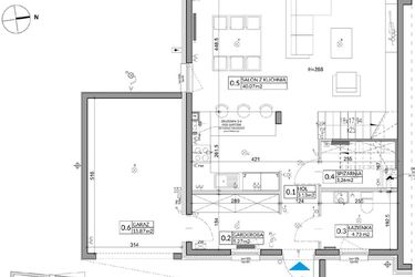 Rzut - Dom na sprzedaż 4 pokoje o powierzchni 134,79 m² - numer 1A w Miasto Ogród 5