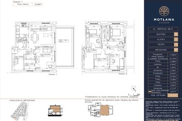 Rzut - Mieszkanie na sprzedaż 5 pokoi o powierzchni 119,31 m² - numer B6.M4 w Motława Garden