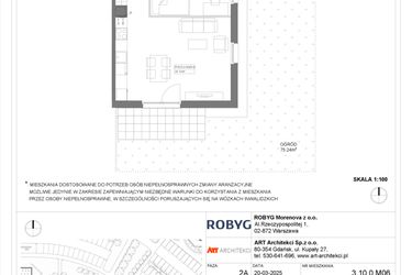Rzut - Mieszkanie na sprzedaż 1 pokój o powierzchni 58,85 m² - numer 3.10.0M06 w Szumilas etap III