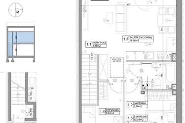 Rzut - Mieszkanie na sprzedaż 3 pokoje o powierzchni 61,95 m² - numer 40 w Boska Ksawerowska III