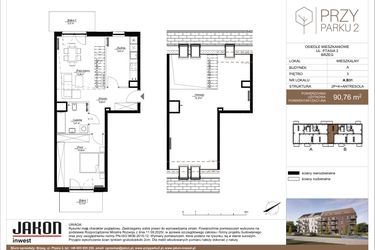 Rzut - Mieszkanie na sprzedaż 2 pokoje o powierzchni 90,76 m² - numer A.B31 w Przy Parku 2
