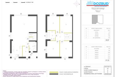 Rzut - Dom na sprzedaż 5 pokoi o powierzchni 120,89 m² - numer 66/13.A1 w Domy Góraszka etap XIV