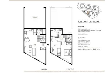 Rzut - Mieszkanie na sprzedaż 3 pokoje o powierzchni 80,17 m² - numer B15/M1 w Wille Estezja
