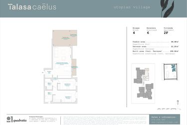 Rzut - Mieszkanie na sprzedaż 2 pokoje o powierzchni 66,68 m² - numer B4-2F w Talasa Caleus II