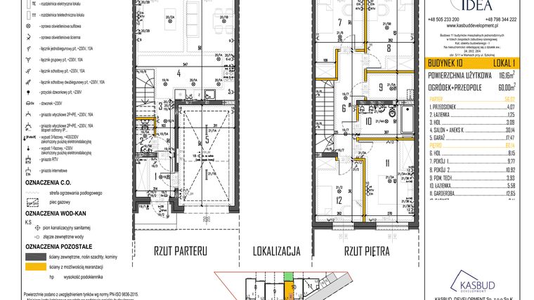 Rzut - Dom na sprzedaż 5 pokoi o powierzchni 116,79 m² - numer 10-L1 w Osiedle Idea etap II