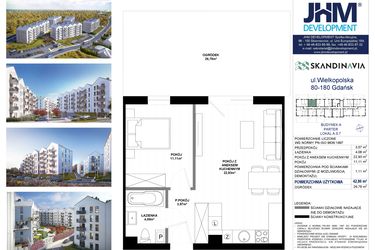 Rzut - Mieszkanie na sprzedaż 2 pokoje o powierzchni 42,8 m² - numer A.0.7 w Skandinavia