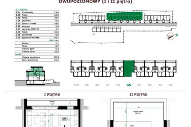 Rzut - Mieszkanie na sprzedaż 5 pokoi o powierzchni 108,1 m² - numer B5.2 w Dębowe Zacisze