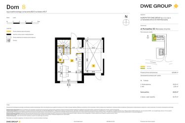 Rzut - Dom na sprzedaż 4 pokoje o powierzchni 125,88 m² - numer 8 w Kuropatwy 32
