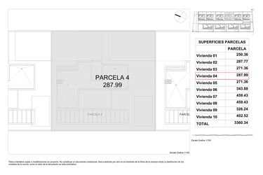 Rzut - Dom na sprzedaż 3 pokoje o powierzchni 287,99 m² - numer 4 w Domy w Finestrat - 81346092