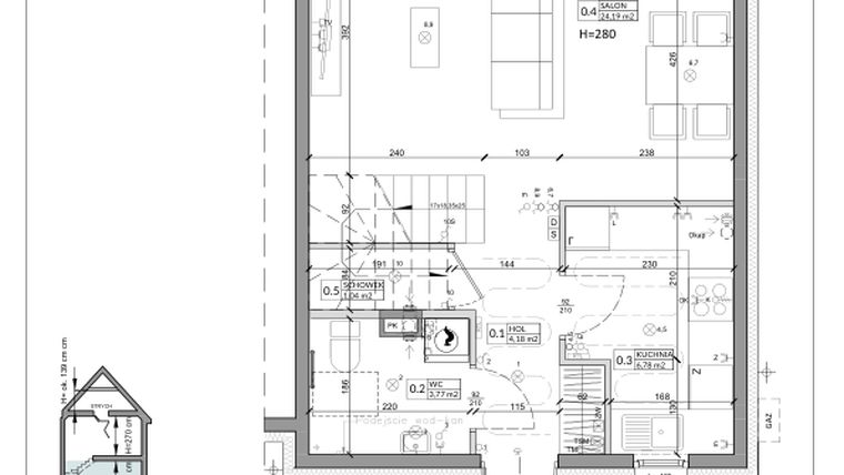Rzut - Dom na sprzedaż 4 pokoje o powierzchni 85,87 m² - numer 18B w Zielono Mi