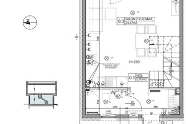 Rzut - Dom na sprzedaż 4 pokoje o powierzchni 74,84 m² - numer 12 w Boska Ksawerowska 2