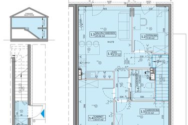 Rzut - Mieszkanie na sprzedaż 4 pokoje o powierzchni 64,03 m² - numer 34B w Domy na Witosa etap 1B